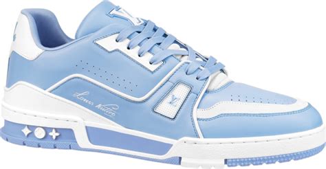 light blue lv trainers